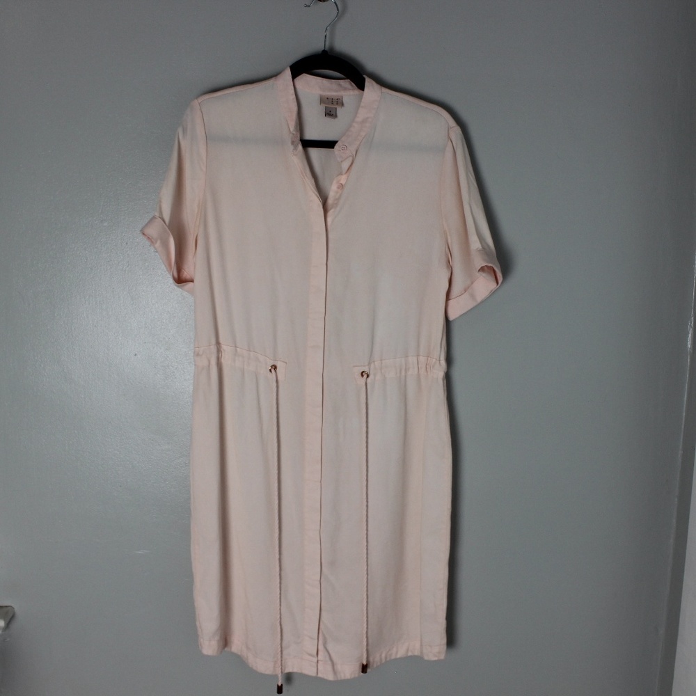 Blush pink knee-length dress